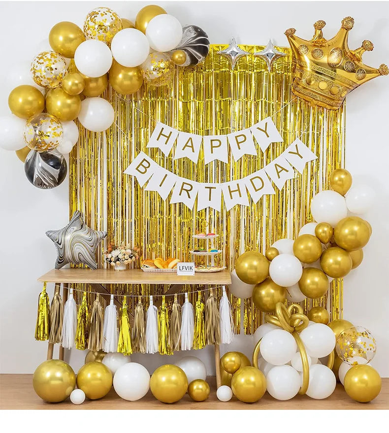 Birthday Theme Party Latex Foil Balloons Balloons Party Decorations for Kid Birthday Party