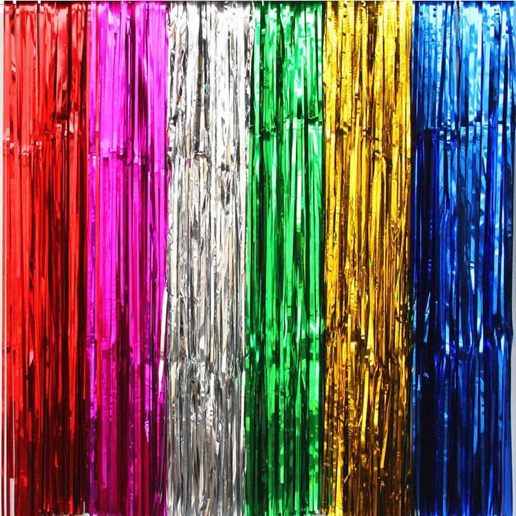 Quality Foil Fringe Curtains Party Decoration Party Decoration 1*2M