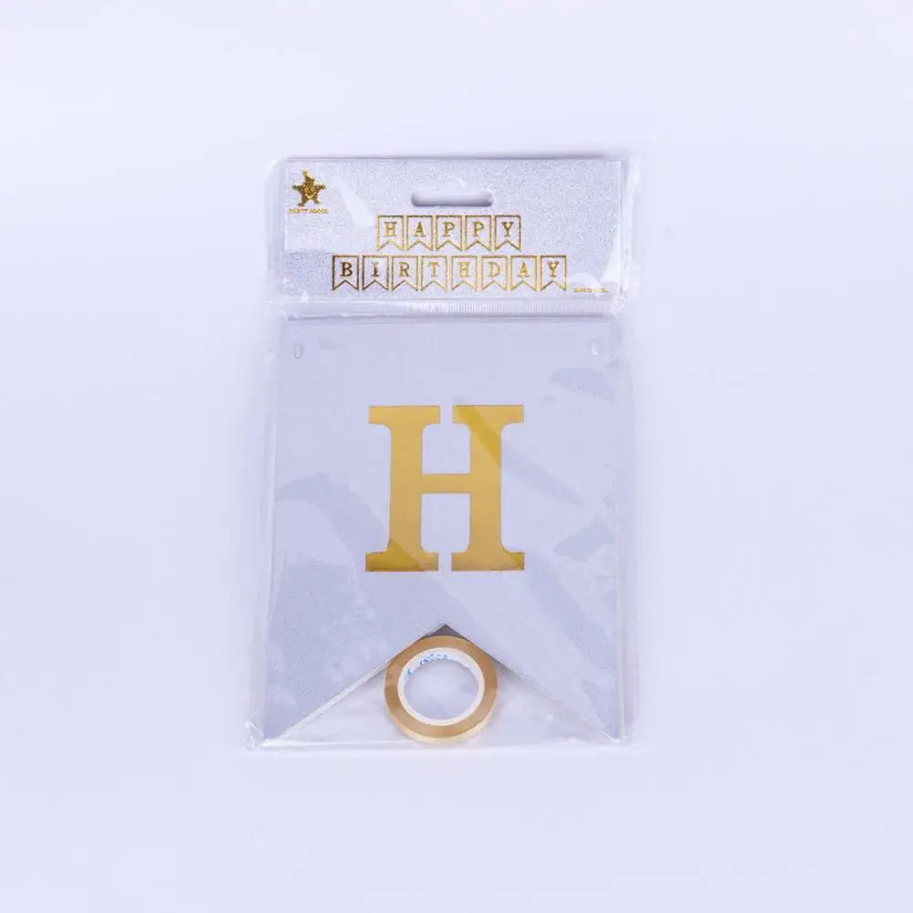 Glitter Banner Happy Birthday Banner Party Decorations Supplies