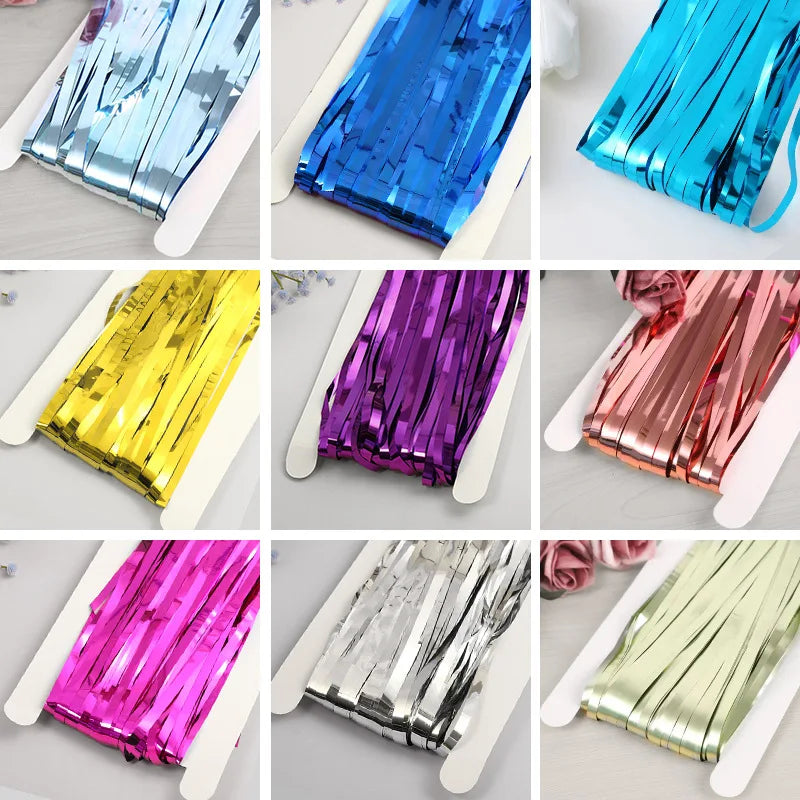 Quality Foil Fringe Curtains Party Decoration Party Decoration 1*2M