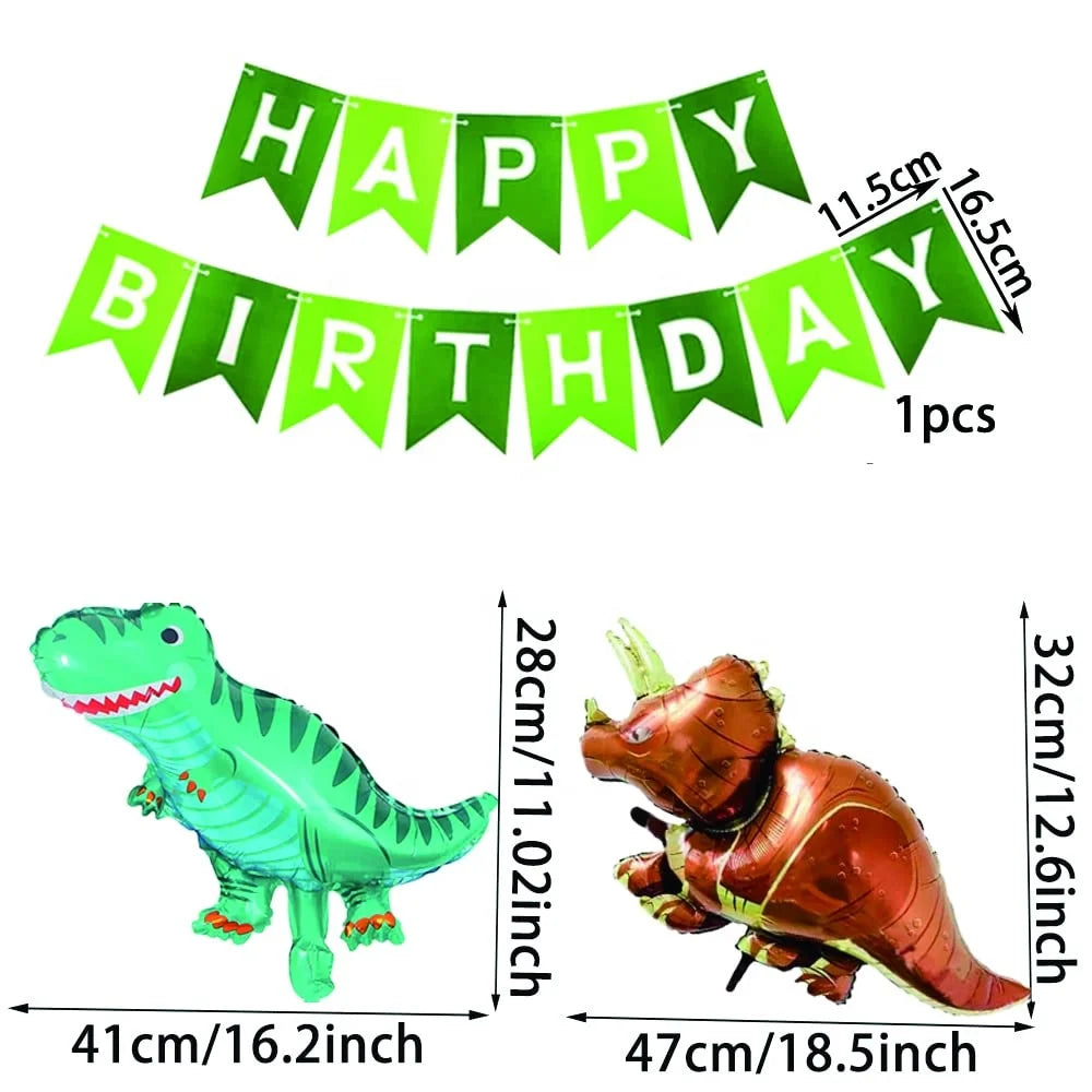 Dinosaur Birthday Supplies for Boy Jungle Safari Theme Dinosaur 1st Birthday Party Decoration Banner Favors Decoration