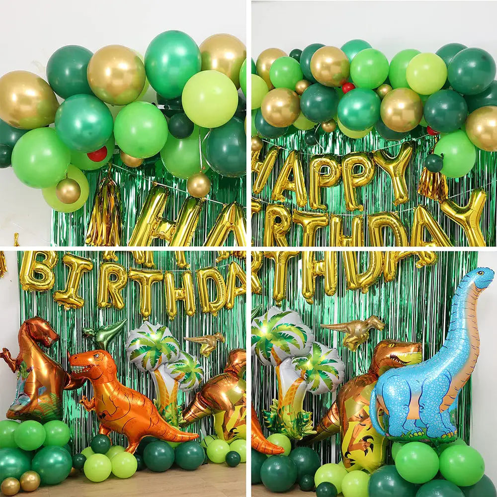 Happy Birthday Balloons Dinosaur Themed Party Decoration Birthday Party Supplies Baby Shower Kids Birthday Decoration