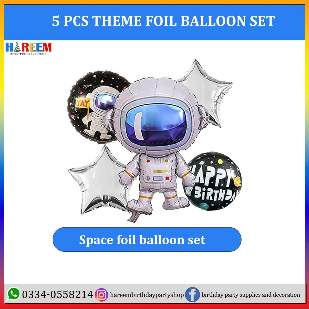 Space Theme Foil Balloon Set
