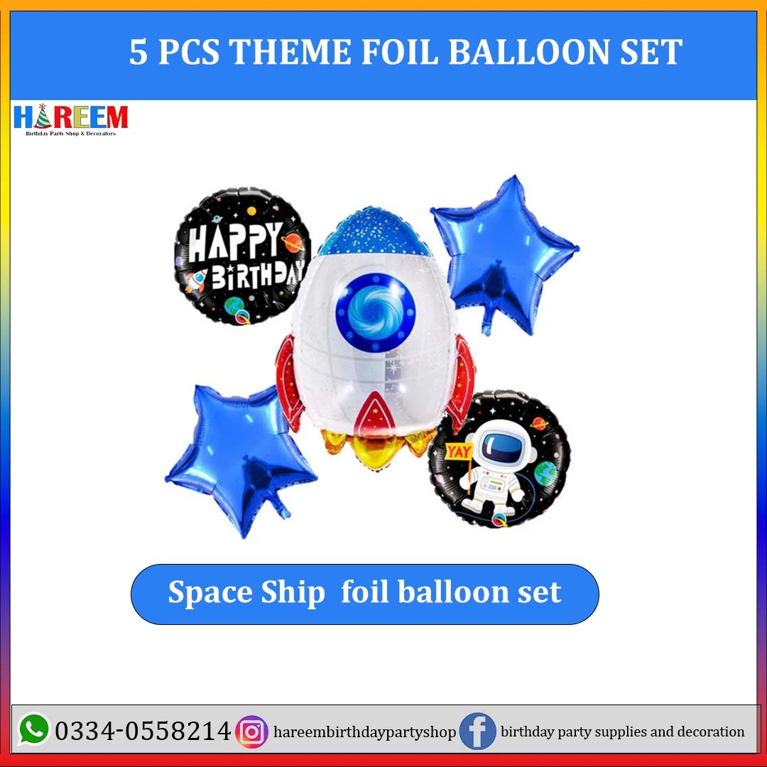 Space Theme Foil Balloon Set