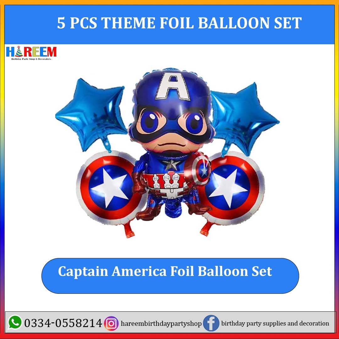 Captain America Foil Balloon Set