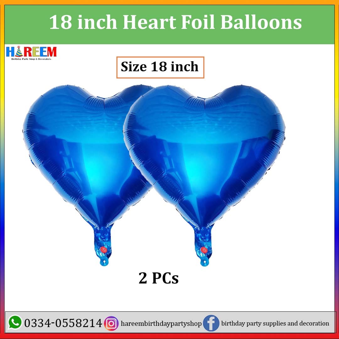 Heart Shape Metallic Foil Balloon for party decoration | 18 inches heart shape foil balloons