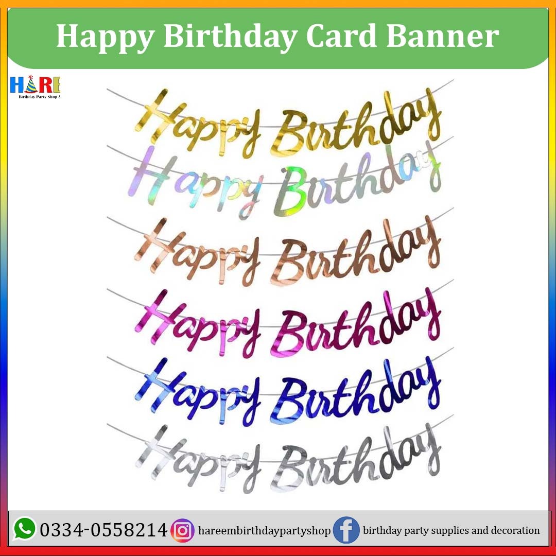 Happy Birthday Italic Banner