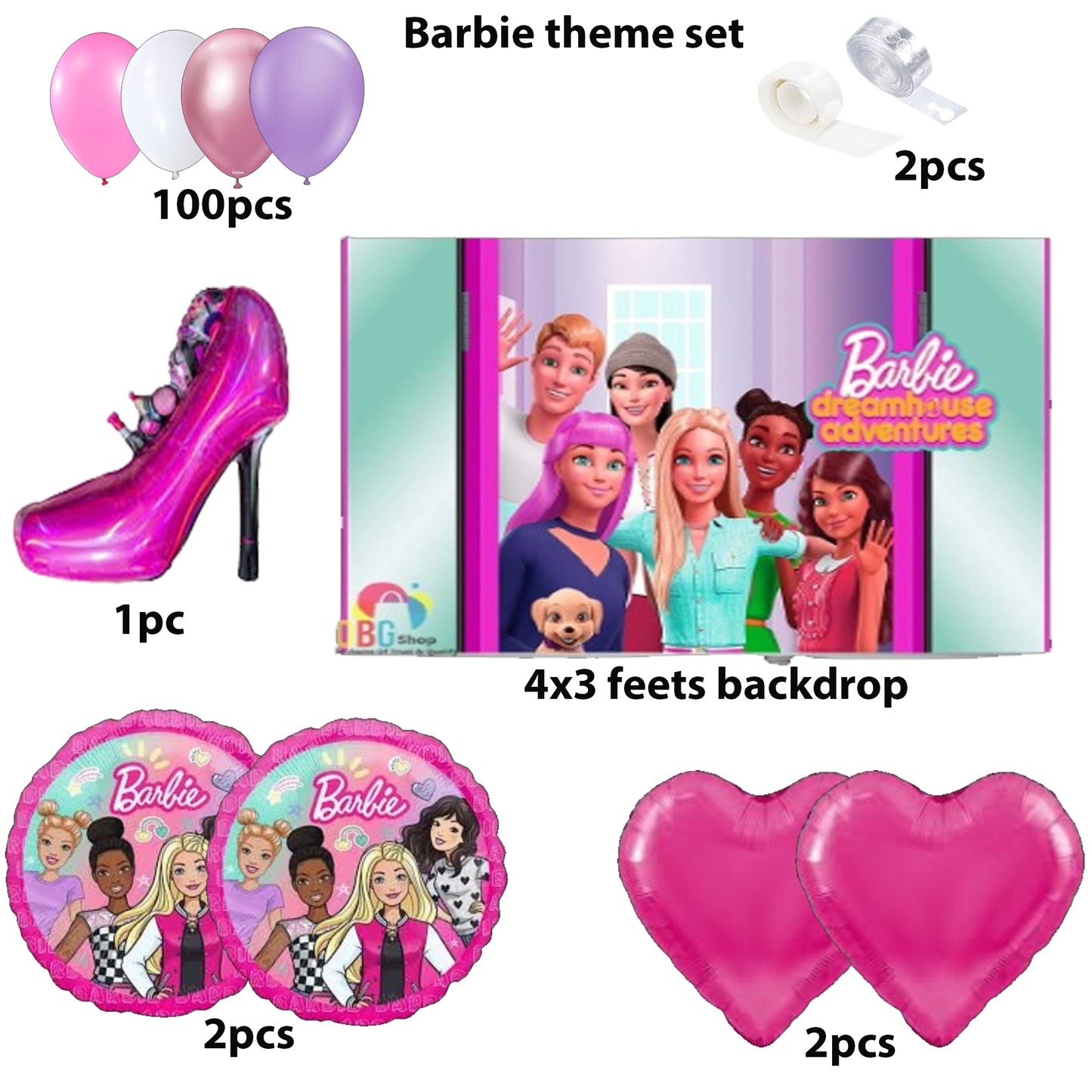 Barbie Scandal Theme Birthday & Party Decorations, Full Set of Balloons & Items