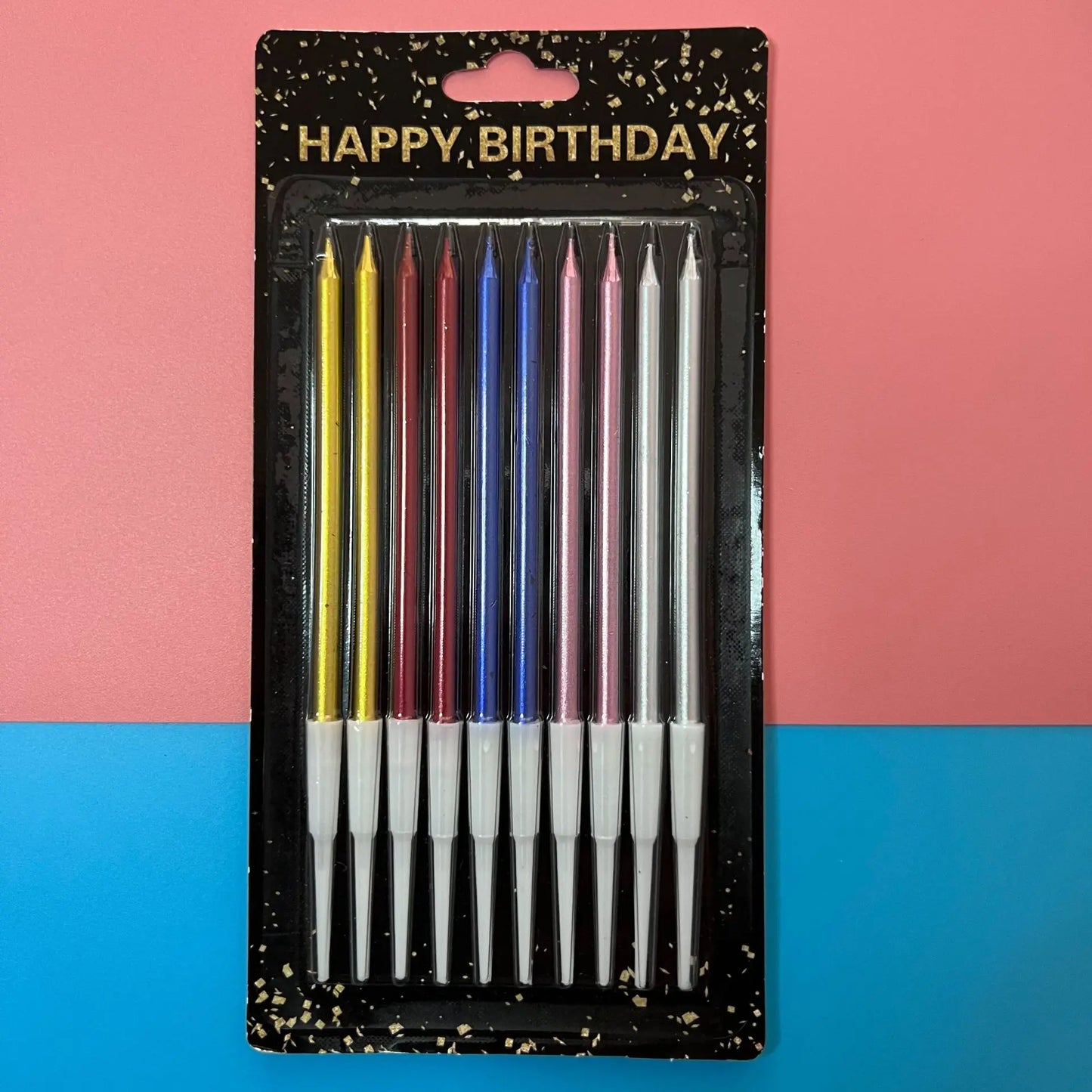 Wholesale Gold Plated Birthday Cake Candle Threaded Rod Decorative Suction Card Stick Pattern Celebratory Online Party Baking