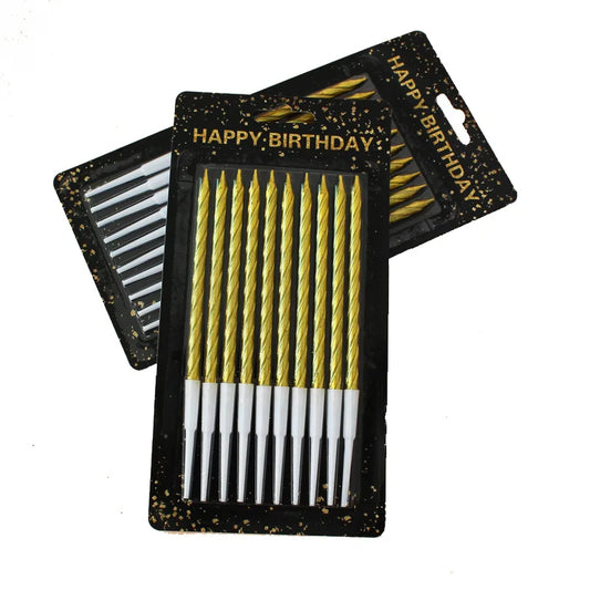 Creative Long Thin Spiral Birthday Candle Colorful Paraffin Wax Birthday Candle for Cake Decorating