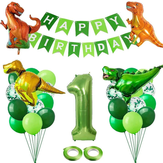 Dinosaur Birthday Supplies for Boy Jungle Safari Theme Dinosaur 1st Birthday Party Decoration Banner Favors Decoration