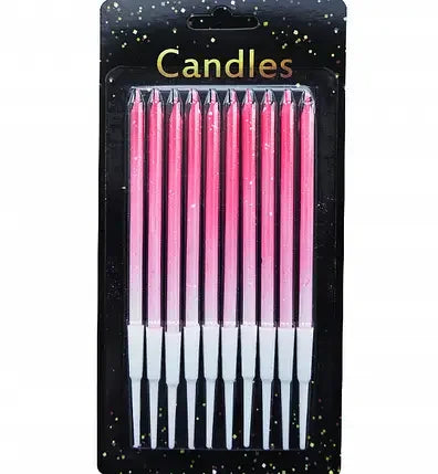 Nordic Modern OEM ODM 10 Pcs Long Rod Shaped Gradient Colour Candle Colorful Candle Stick