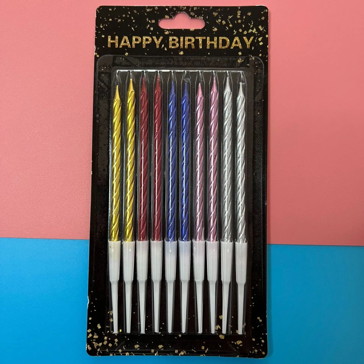 Wholesale Gold Plated Birthday Cake Candle Threaded Rod Decorative Suction Card Stick Pattern Celebratory Online Party Baking