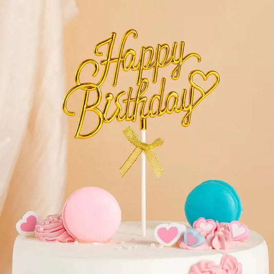 Best Selling Large Size Happy Birthday Cake Decoration Plastic 3D Birthday Card Insert for Cake Topper
