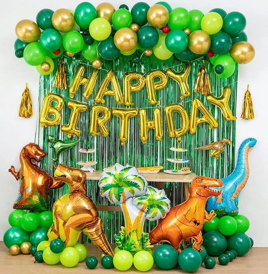 Happy Birthday Balloons Dinosaur Themed Party Decoration Birthday Party Supplies Baby Shower Kids Birthday Decoration