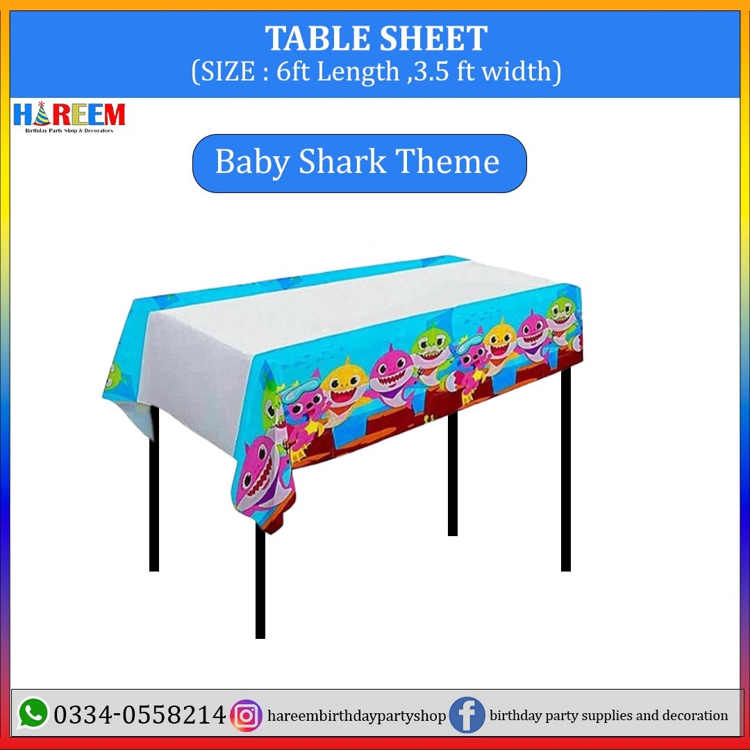 Happy Birthday & Party Character theme table sheet for Boys