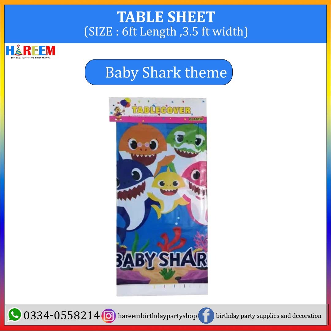 Happy Birthday & Party Character theme table sheet for Boys