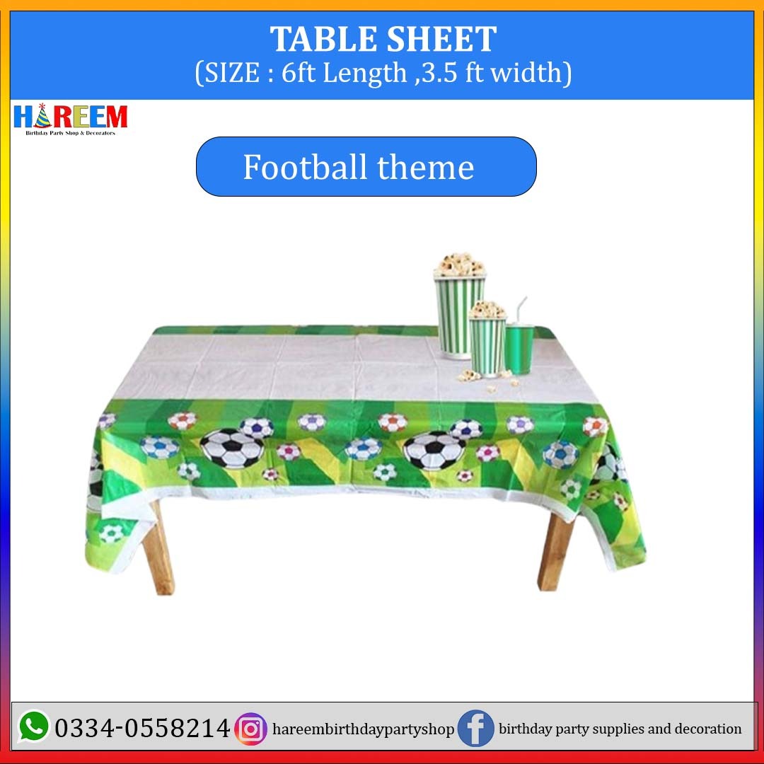 Happy Birthday & Party Character theme table sheet for Boys