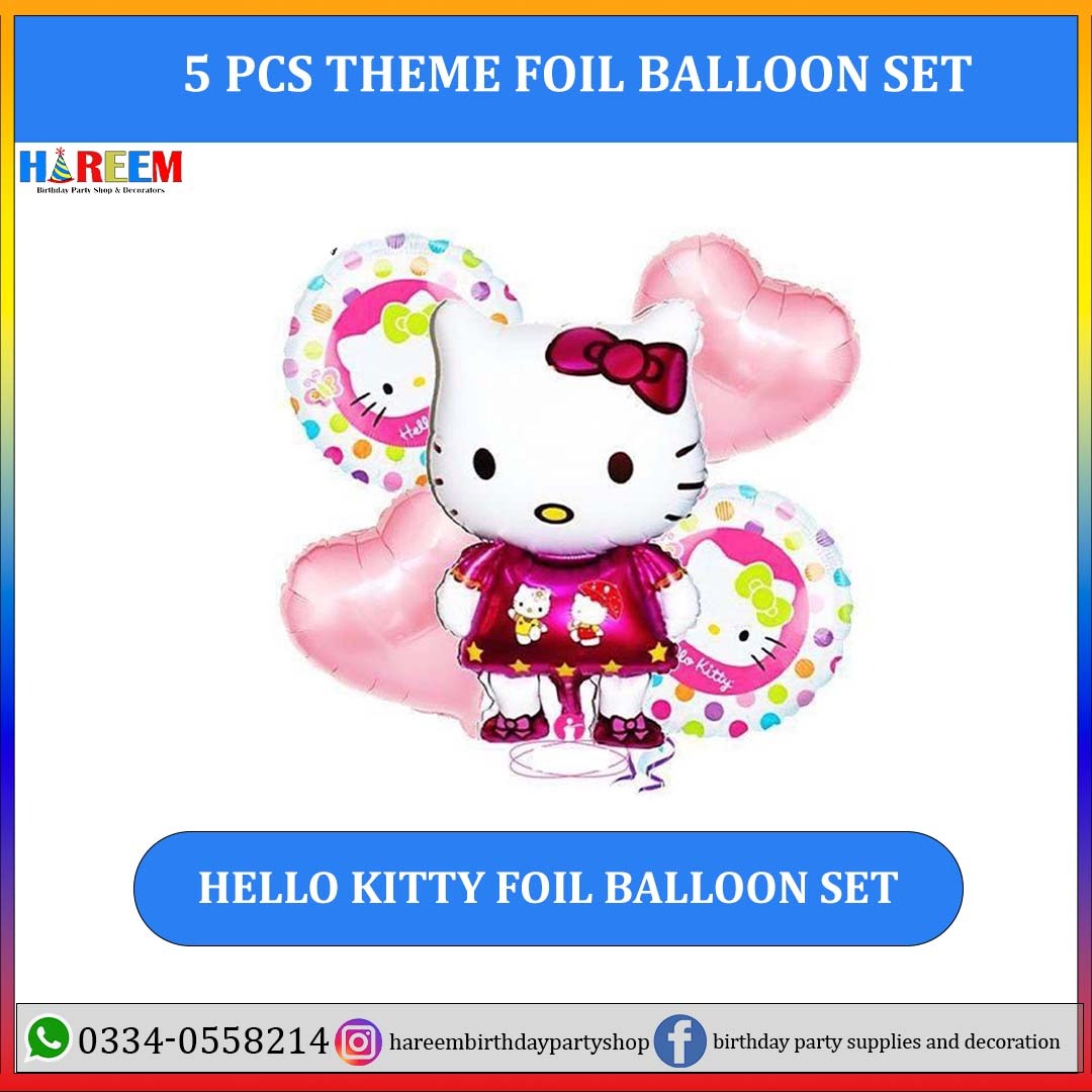 Hello Kitty Foil Balloon Set 5 PCs