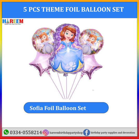 Happy Birthday Sofia Balloon Set 5PCs