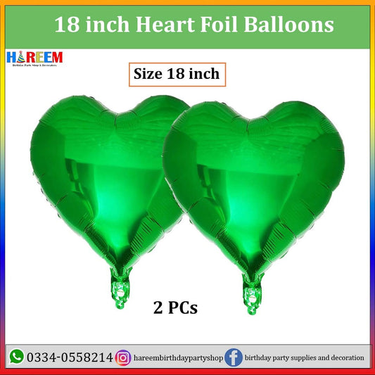 Heart Shape Metallic Foil Balloon for party decoration | 18 inches heart shape foil balloons