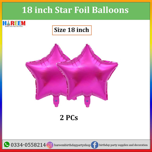 Star Shape 2 small Metallic Foil Balloon for party decoration 10 inches Star foil balloons | Pack of 2 Balloons