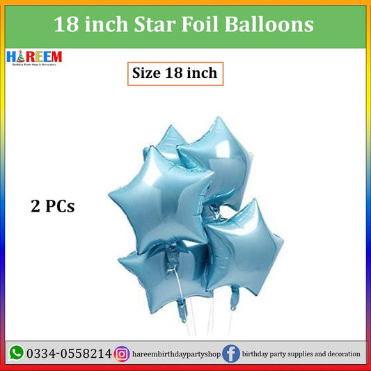 Star Shape 2 small Metallic Foil Balloon for party decoration 10 inches Star foil balloons | Pack of 2 Balloons