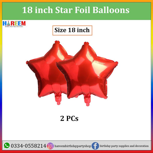 Star Shape 2 small Metallic Foil Balloon for party decoration 10 inches Star foil balloons | Pack of 2 Balloons