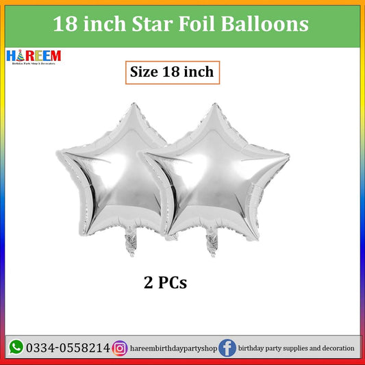 Star Shape 2 small Metallic Foil Balloon for party decoration 10 inches Star foil balloons | Pack of 2 Balloons