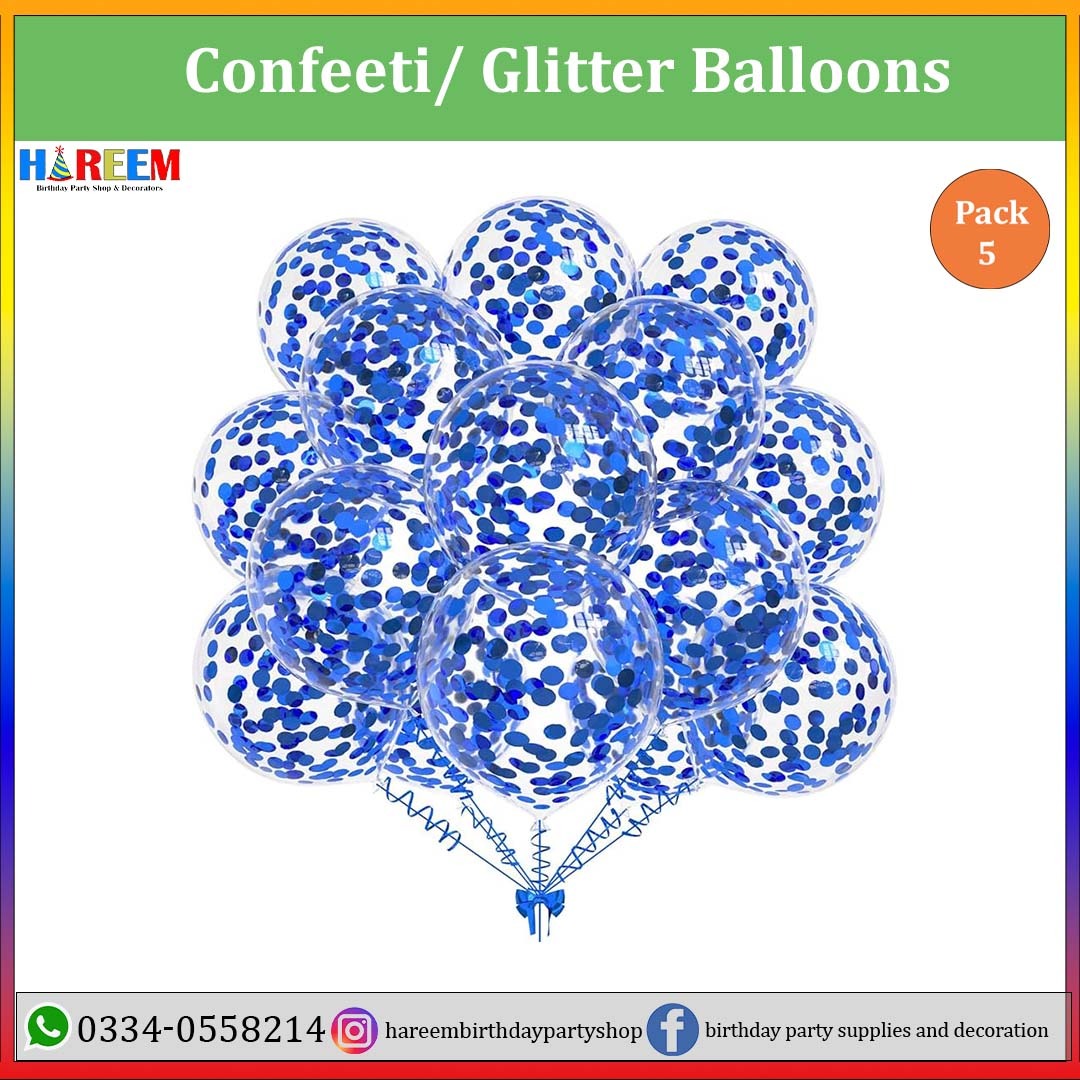 Confetti , Glittered Balloon for Party & Birthday